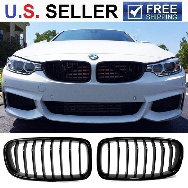 สําหรับ 2014-2020 BMW F32 F33 F36 สีดําเงาด้านหน้ากันชนกระจังหน้าไตย่าง