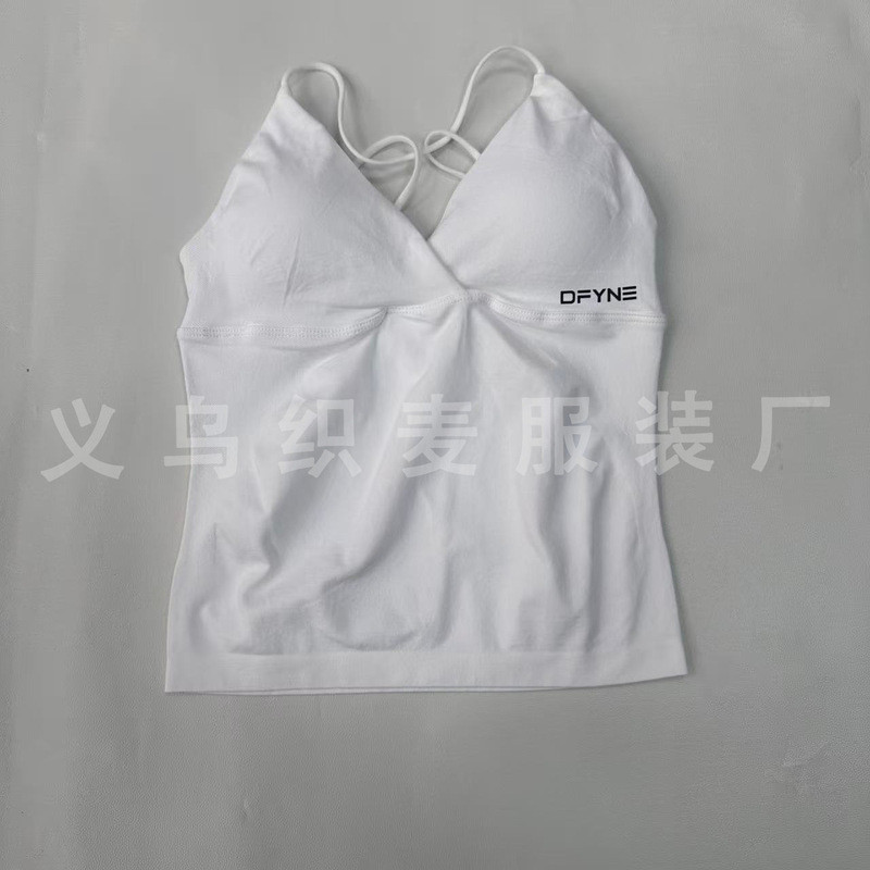 เสื้อกั๊กคอวีแขนกุดแบบไร้รอยต่อ ยืดหยุ่นสูง สำหรับโยคะและออกกำลังกาย ผลิตจากไนลอน ราคา ถูกที่สุด ดีลบีเคเค แกลเลอรีภาพที่ 9