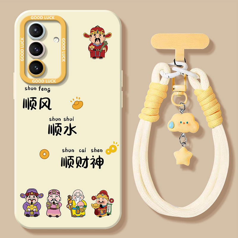 เหมาะสําหรับ Samsung S25 เคสโทรศัพท์ galaxyS25 + สไตล์ใหม่พร้อมเชือกเส้นเล็ก S25ultra Shock-proof ga