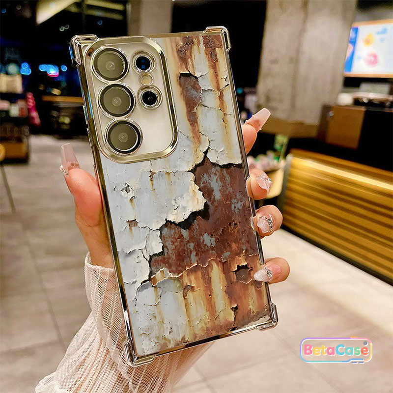 สำหรับ Samsung S25U,S24U,S23,S23U,S22,S22U,S21U,S20,S20FE เคสซัมซุง ลายชำรุดสนุกสนาน ชุบ กันตก