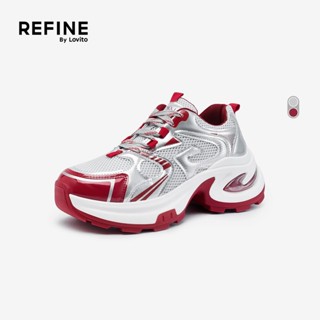 (Refine by Lovito) รองเท้าผ้าใบแบบสีสันสดใสสำหรับผู้หญิง LR2…