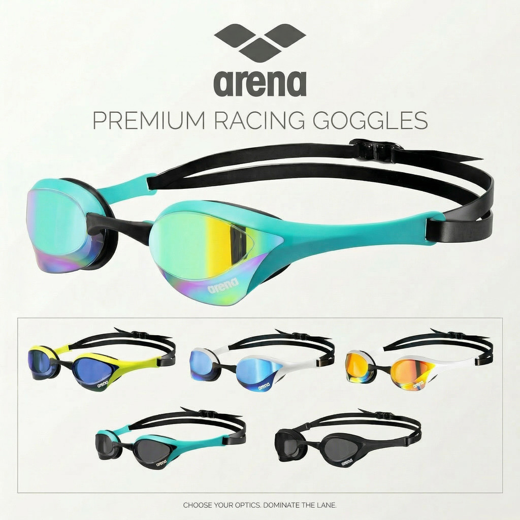 แว่นว่ายน้ำแข่ง Arena Uni Cobra Ultra Swipe Racing Swim Goggles กันฝ้า ยูนิเซ็กซ์ สายคู่