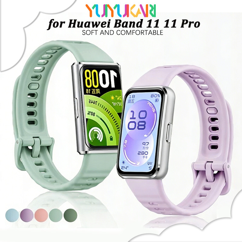 สายซิลิโคนสำหรับ for Smartwatch Huawei Band 11 / Huawei Band 11 Pro ยางปรับได้สำหรับ for Huawei Band 11