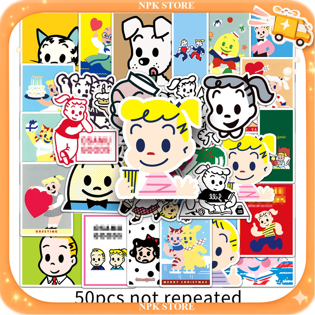 🔥🇹🇭พร้อมส่ง🇹🇭🔥 50แผ่น สติกเกอร์ การ์ตูนญี่ปุ่น Japan Harada Osamu Goods Cartoon Sticker