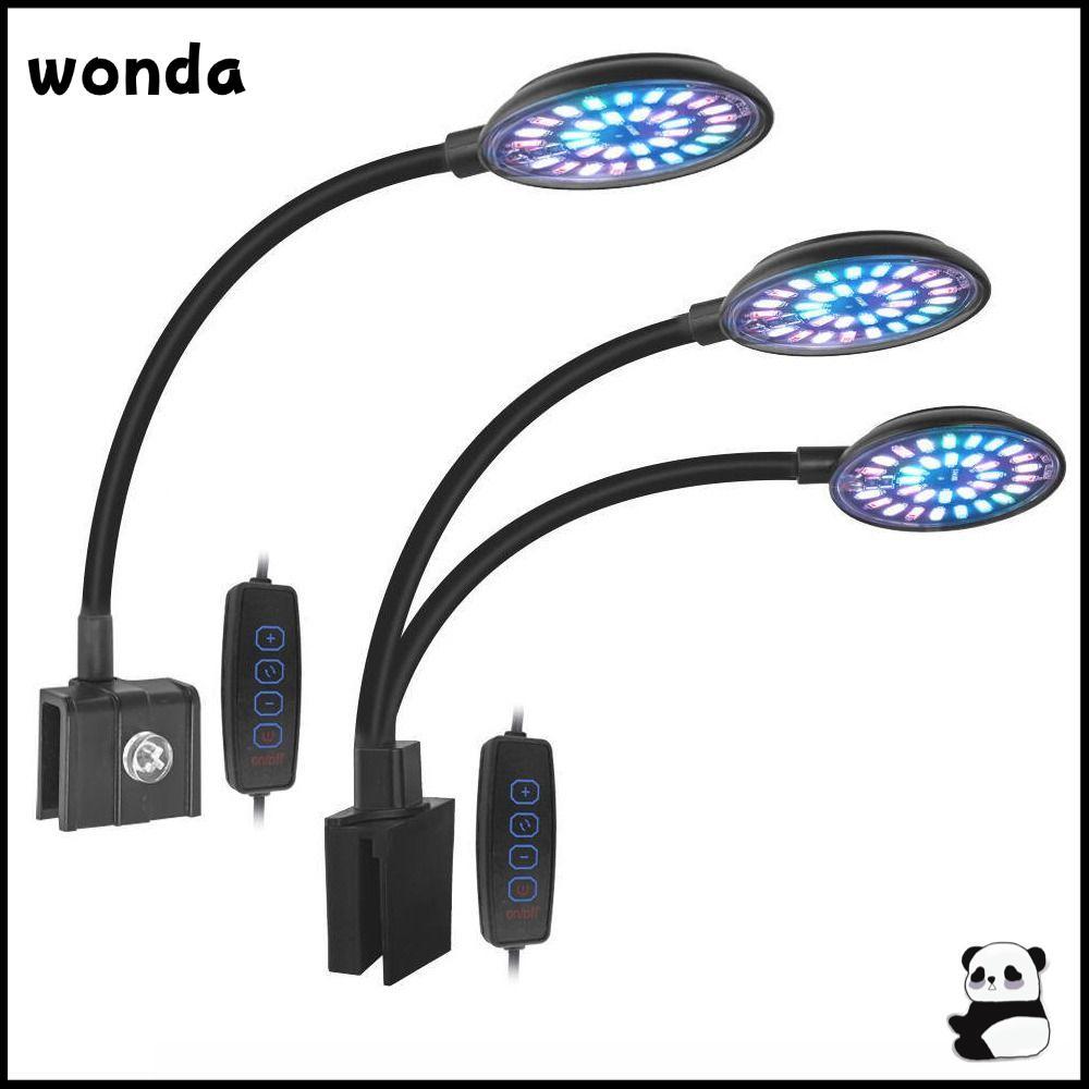 WONDA โคมไฟคลิปตู้ปลา ปรับความสว่างปรับมุมตู้ปลาไฟ LED, Stable USB DC5V เต็มสเปกตรัม 3 โหมดของแสงสีสาหร่ายโคมไฟถังปลาแสง ราคา ถูกที่สุด ดีลบีเคเค