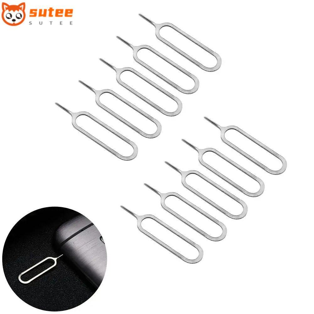 SUTEE 1/10PCS การ์ด Extractor, Universal โลหะซิมการ์ดถาด Ejector, โทรศัพท์อุปกรณ์เสริมเปิด Pin เข็ม Key เครื่องมือสําหรับ Android