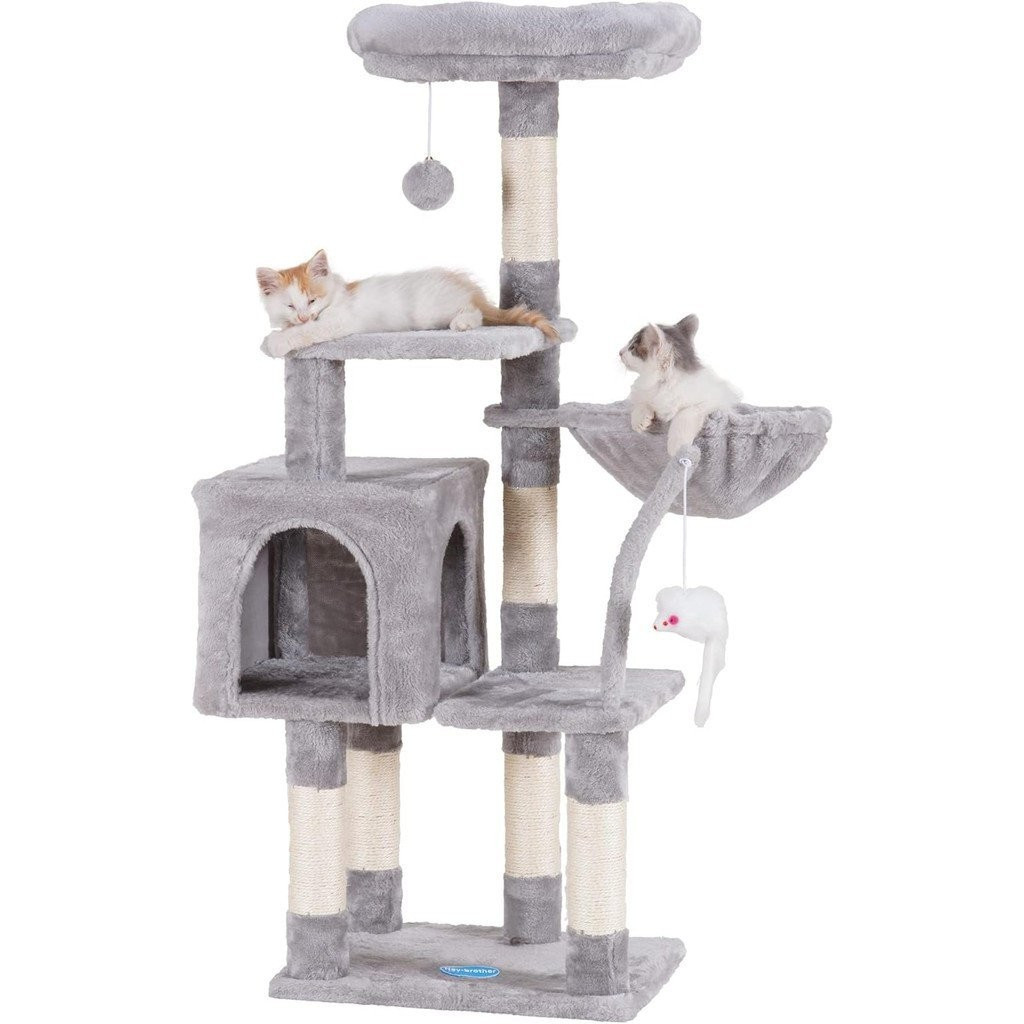 Hey Brother Scratch Board, 111cm Cat Tree พร้อมของเล่น, Cat Scratch Board พร้อมแพลตฟอร์ม, Hammock แล