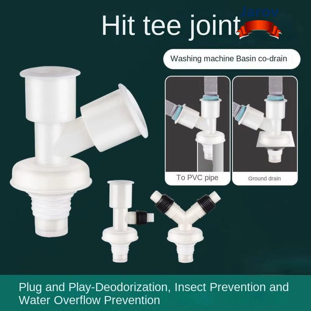 ซักจาโรฟ|ท่อระบายน้ํา, Dual-Purpose Two-In-One Dual-Interface Drain Connector, Multifunctional Pipe Tee Anti Odor Sink Drain Pipe Adapter