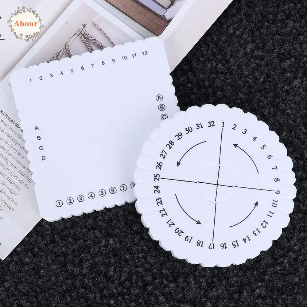 AHOUR เครื่องมือทําด้วยมือประดับด้วยลูกปัดสายไฟ Braiding Disc/Disk Kumihimo แผ่นถักเครื่องประดับออกแ
