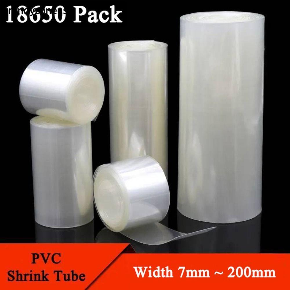 TRENDYZONEUS 1 เมตร PVC ความร้อนหดหลอด, 18650 Lipo แบตเตอรี่ฉนวนกันความร้อน Sheath แบตเตอรี่ฉนวนฟิล์มห่อ, 30 มม.-200 มม.ความกว้างหดสายลิเธียมแขน