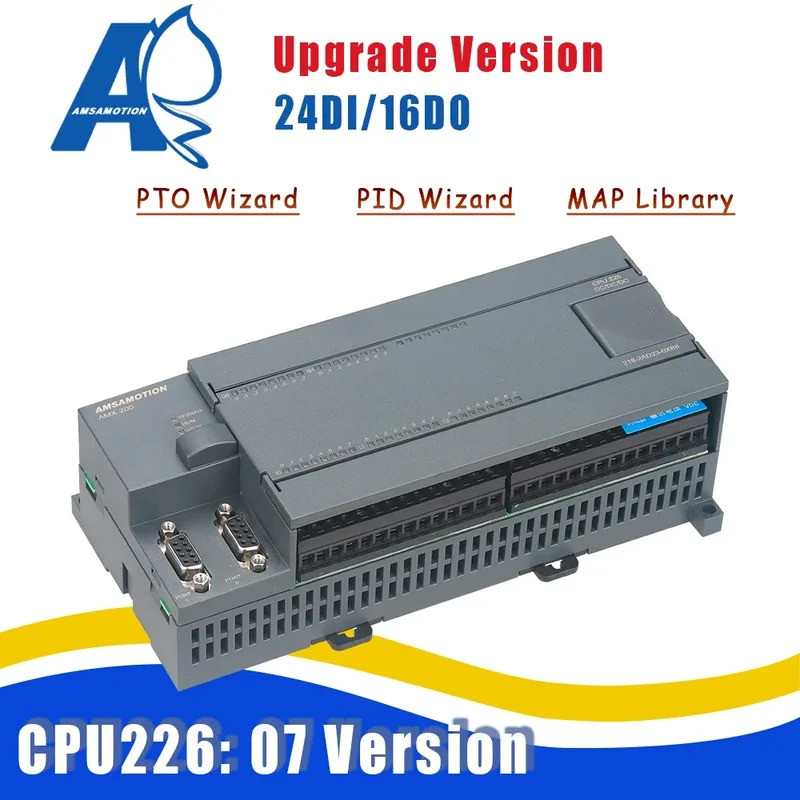 Amsalmotion อัพเกรด PLC CPU226 24DI/16DO 6ES7 216-2AD23/2BD23-0XB8 รีเลย์ทรานซิสเตอร์สนับสนุน Win CC