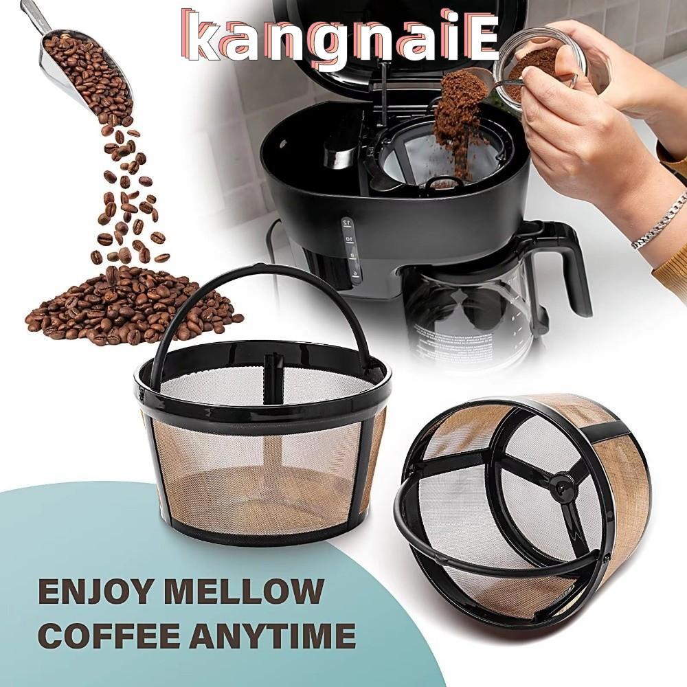 ตะกร้ากรองกาแฟกันชื้น ตาข่ายไนล่อนนํามาใช้ใหม่ สแตนเลส พร้อมที่จับ ทนทาน กรองชา กาแฟ