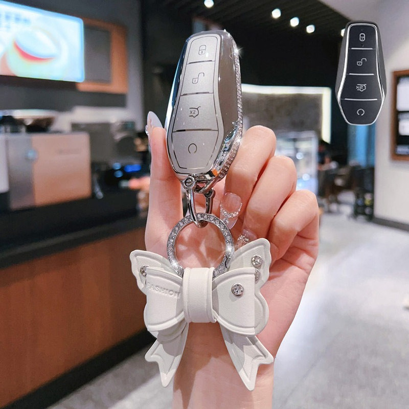 ร้านใช่!กุญแจรถสําหรับ BYD Sealion 6 Atto 3/Dolphin/DIY รถ EV Key Case เหมาะสําหรับ BYD Atto 3 Han E