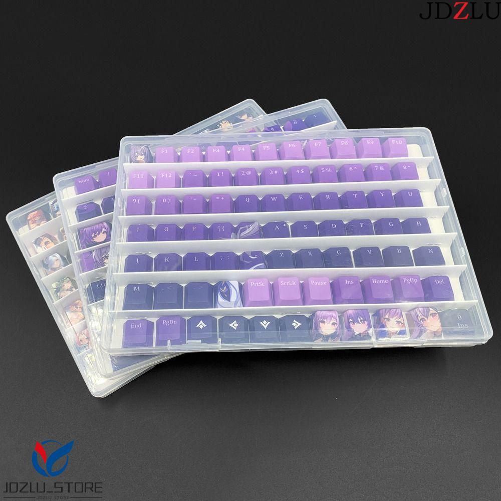 JDZLU PC Keycaps กล่องเก็บ, กันฝุ่นด้วยกระดาษ Dividers Clear Keycaps Case, ทนทาน 77 1U คีย์ประหยัดพื้นที่เปิดขนาดใหญ่ Keycaps แพคเกจ Organizer Home