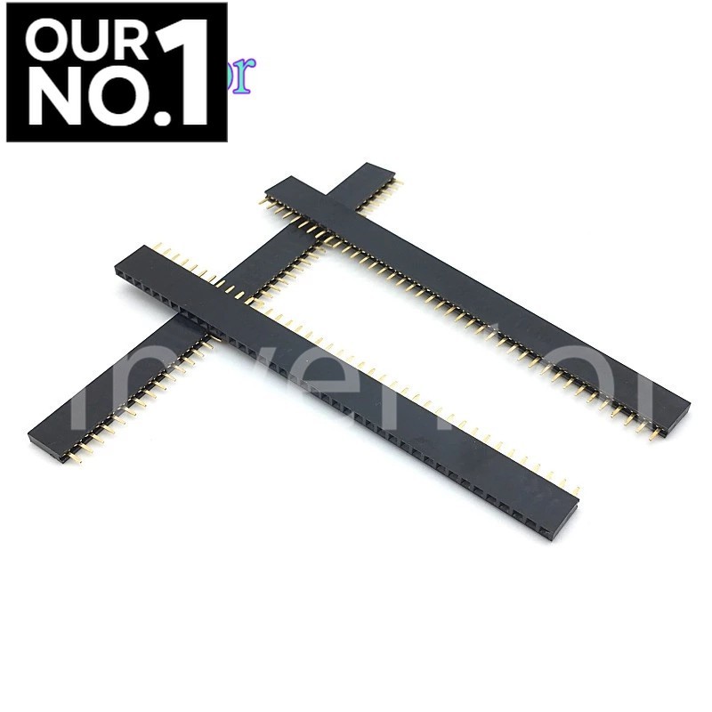 10PCS 1X40 PIN เดี่ยวแถวตรงหญิง PIN Header 2.54 มม.Pitch Strip Connector ซ็อกเก็ต 40P 40PIN 40 PIN ส