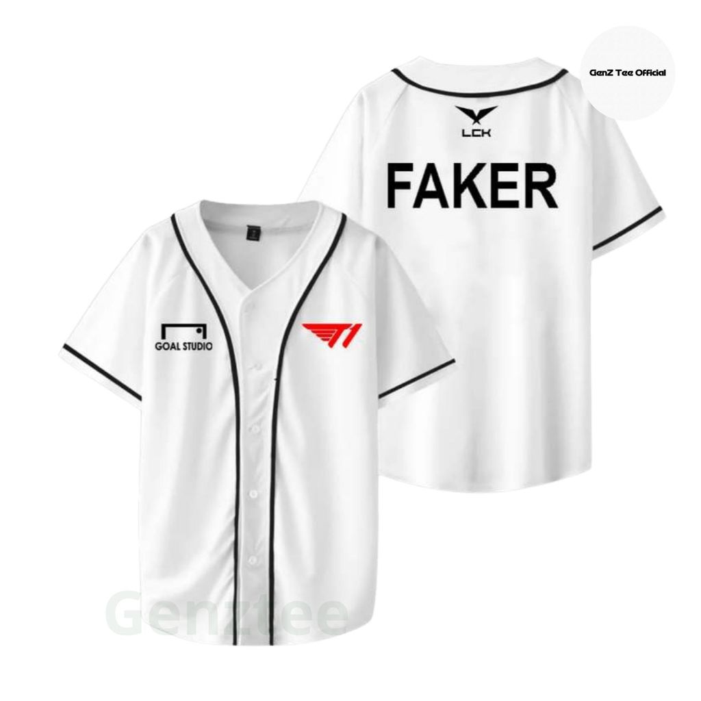 T1 Faker Gumayusi Doran Oner Keria Baseball T-Shirt – Unisex Loose Form, Esports LOL Shirt มีจําหน่า