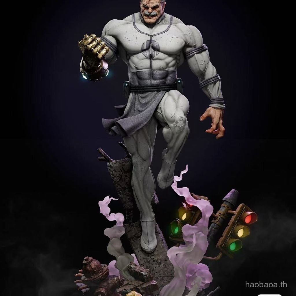 สินค้าใหม่ [รุ่นสีขาวไม่ทาสี] Invincible Young Hero Conqueror 3D Model Hand-Made Coating Practice Hand Light Curing FQ