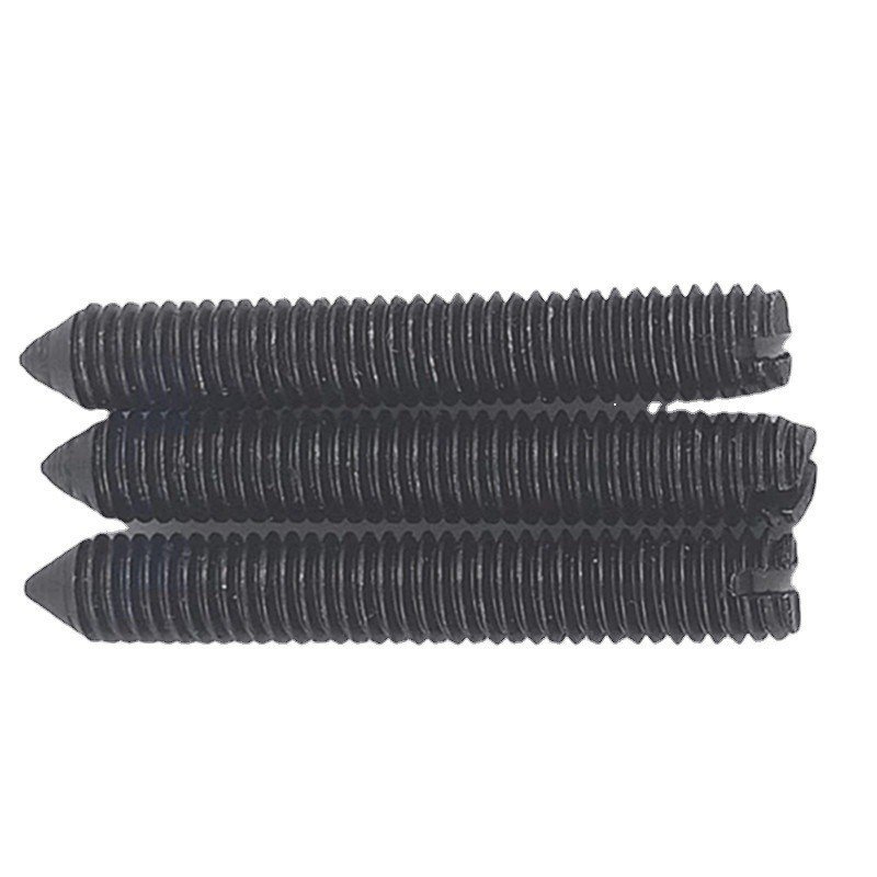 Blacked GB71 Flat-Blade Pointed Edge M1.6 M2M2.5-M12 Firm Screw Top Screw Headless Screw/เครื่องเมตร