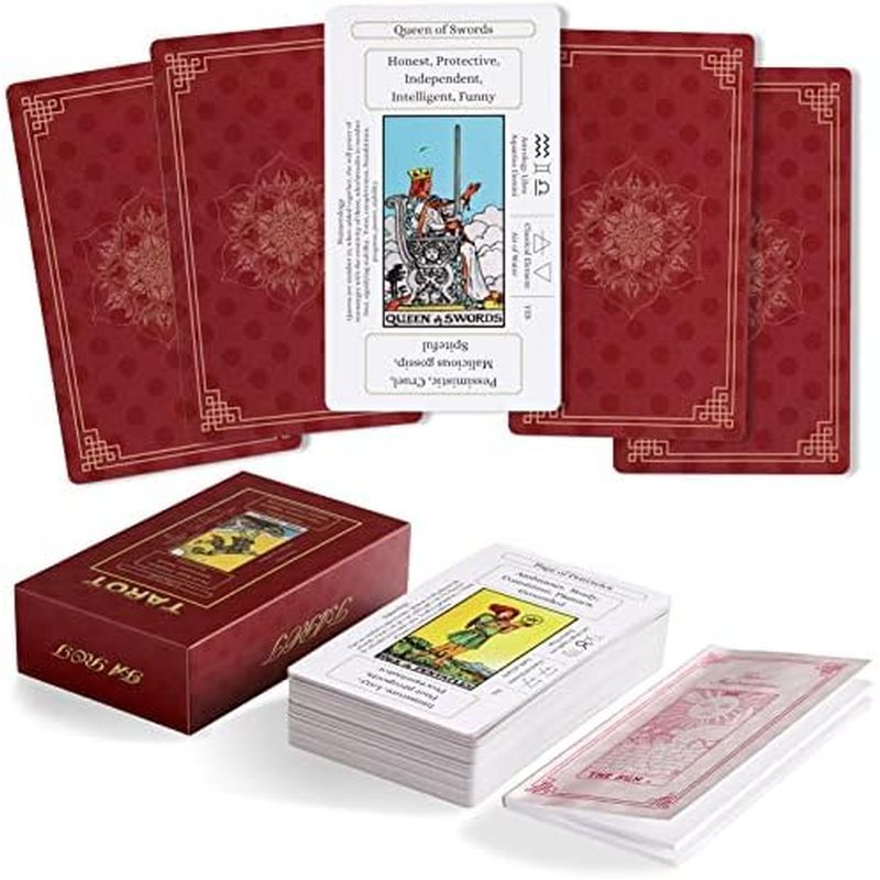 Erbacan Beginner Tarot Cards-Tarot Cards Meaning-Tarot Cards and Guide (แถมฟรี Soft Velvet Bag) m