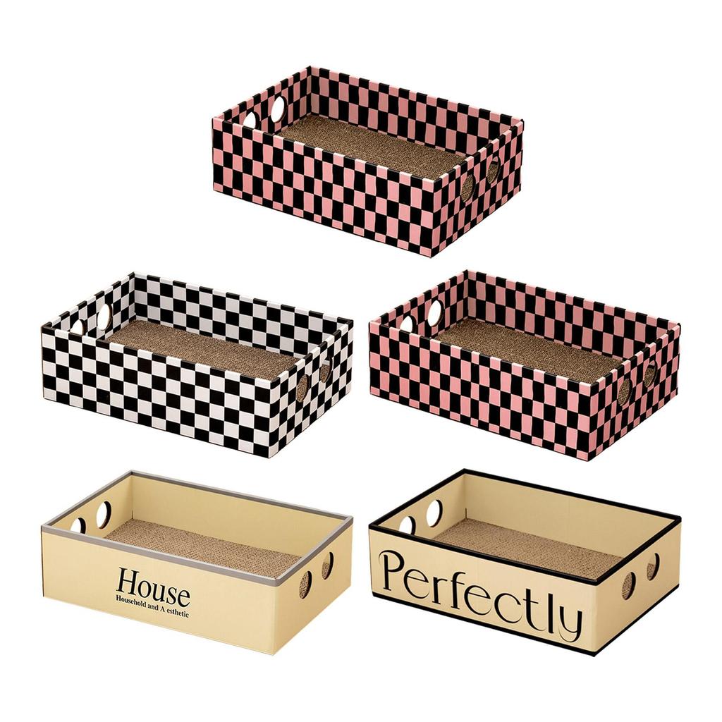 [mibum01eb] กระดาษแข็ง Cat Scratching Post Lounger เล่น Sleeping Scratching Box ทนทาน