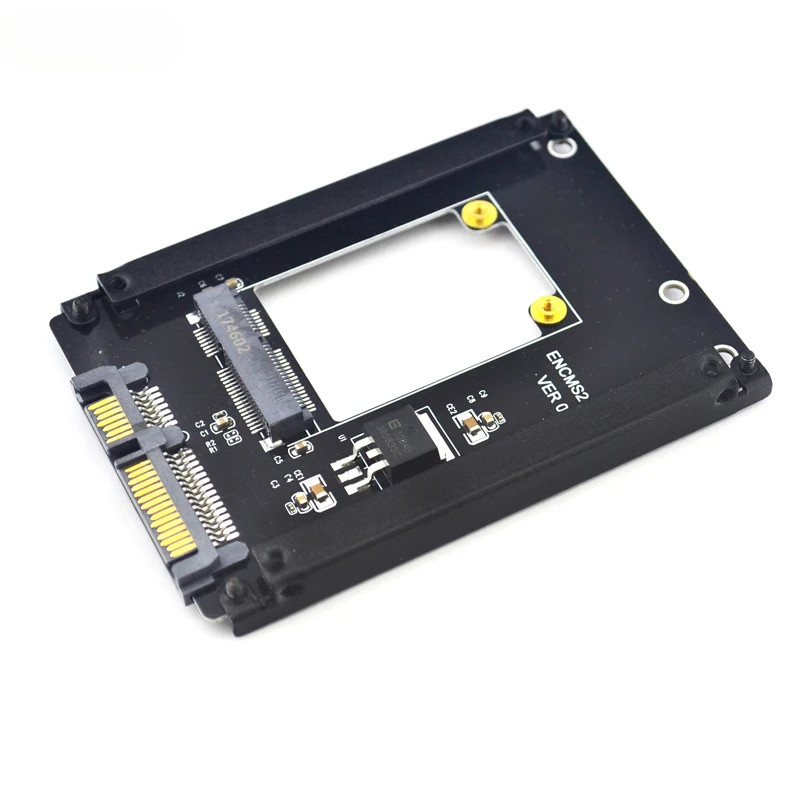 MSATA to SATA Adapter Mini PCIe mSATA SSD ถึง 2.5 "SATA3 ไดรฟ์อะแดปเตอร์แปลง Adaptor รองรับ mSATA SS