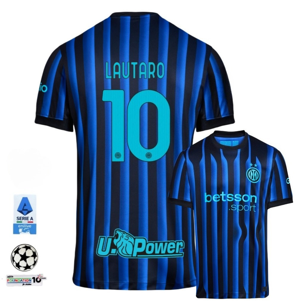 เสื้อทีม Inter Milan บ้านฤดูกาล 2025-2026 สำหรับแฟนคลับ ขนาด S-4XL