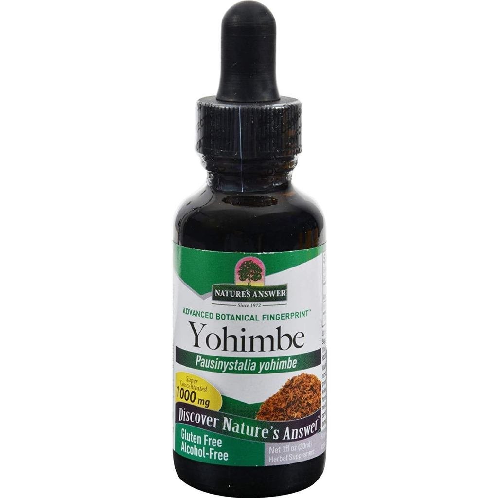 Natures Answice Yohimbe Bark Alcohol Free - อาหารเสริมสมุนไพร - ปราศจากกลูเตน - 1 ออนซ์ (แพ็ค 2 ชิ้น