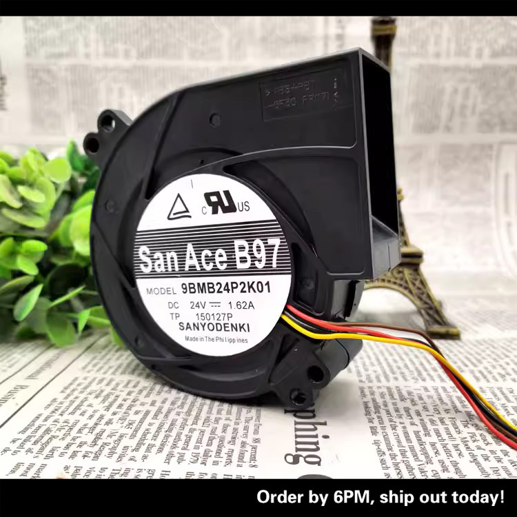 Original SANYO 9BMB24P2K01 24V 1.62A 9733 ปริมาณลมสูงเตาย่างบาร์บีคิวพัดลมเทอร์โบ