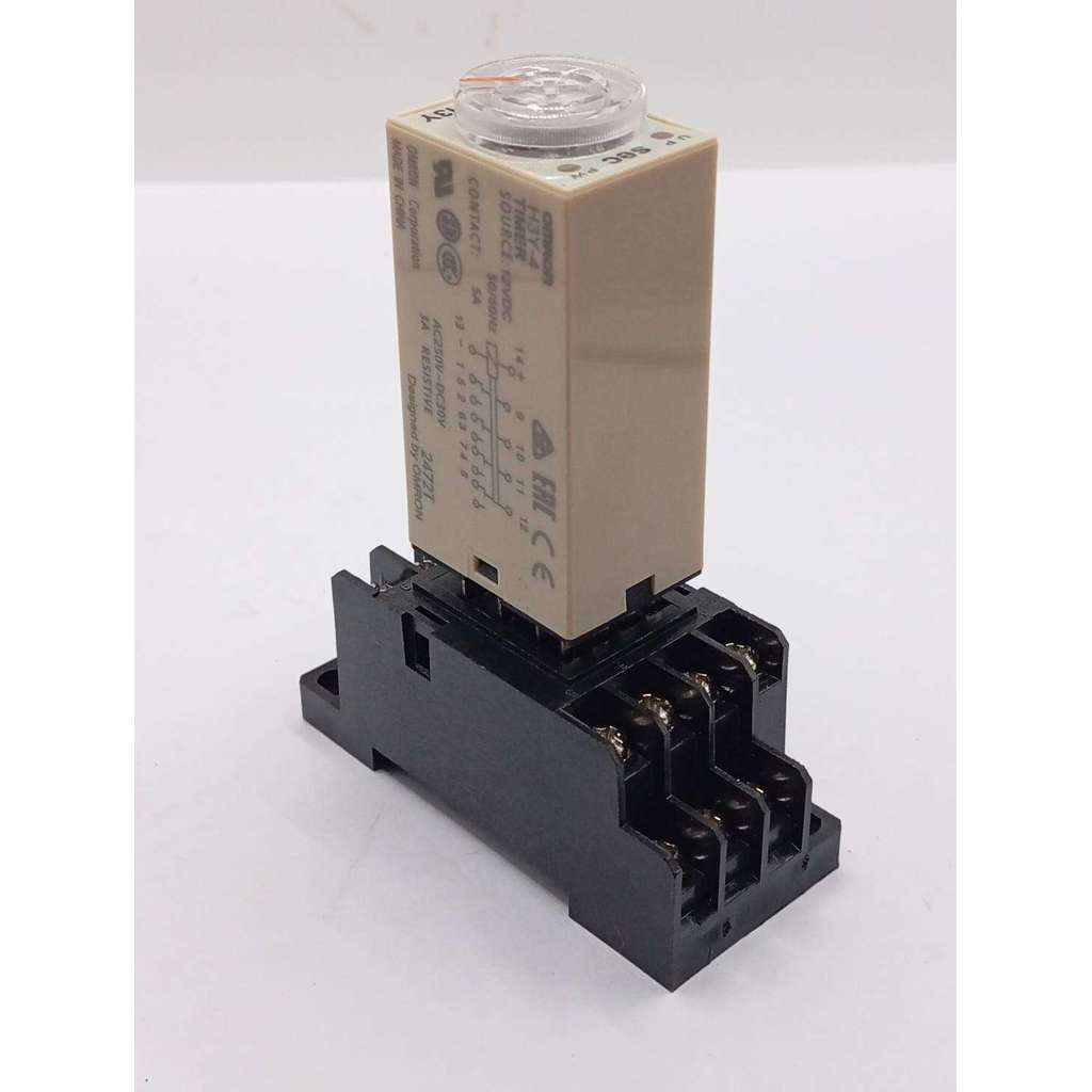 แท้ส่งเร็ว ทามเมอร์ H3Y-4 12V 24V 220VAC 4คอนแทค ยี่ห้อ ของใหม่ สินค้าพร้อมส่ง ออกบิลได้