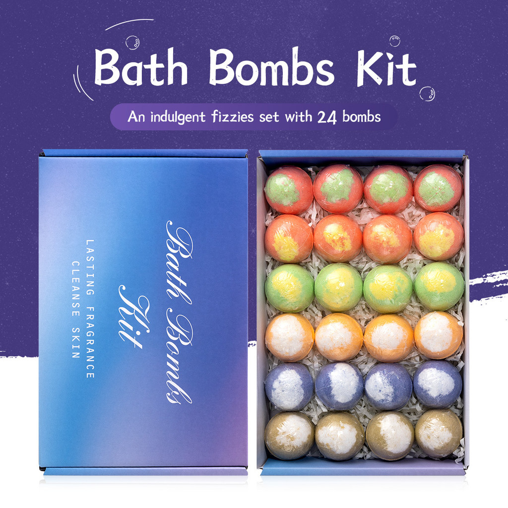 Bubble Bath Ball กล่องของขวัญ Bath Ball ลูกบอลแช่เท้า TEMU26.4.15 O6WW