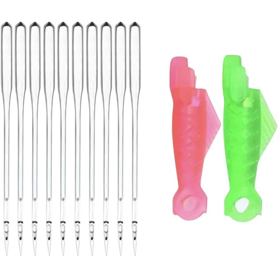 Automatic Sewing Needle Threader, Fish Type Quick Needle Threaders for Hand Sewing, DIY Sewing Kit w