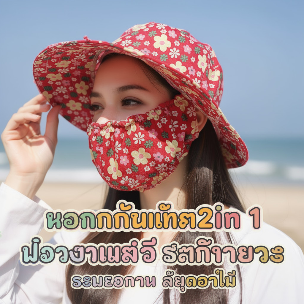 หมวกกันแดดสำหรับผู้หญิง ดีไซน์ลายดอกไม้ ป้องกัน UV ระบายอากาศได้ดี เหมาะสำหรับการใช้งานกลางแจ้งในฤดูร้อน