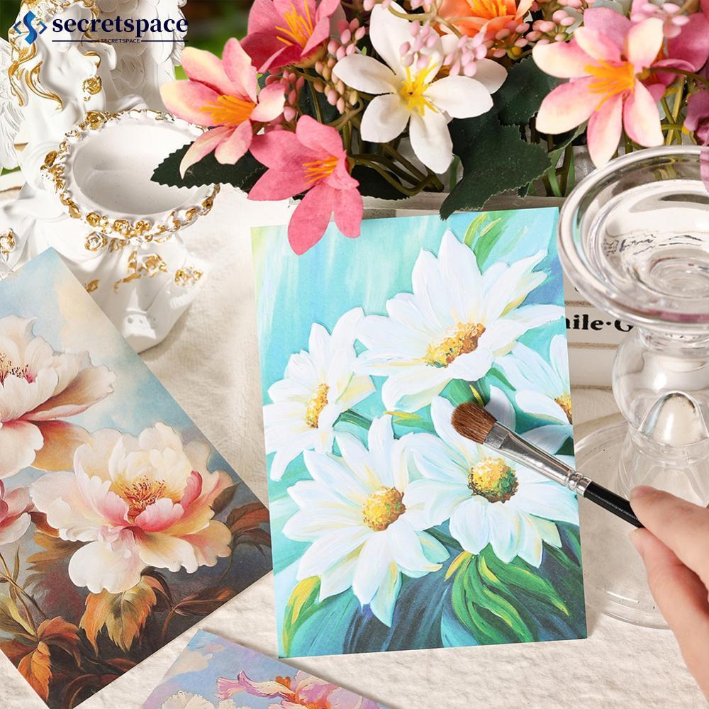 SECRETSPACE 10 แพ็คมุมดอกไม้ Town Series น่ารัก Retro บรรเทากระดาษตกแต่ง Memo Pad Journal Scrapbooki