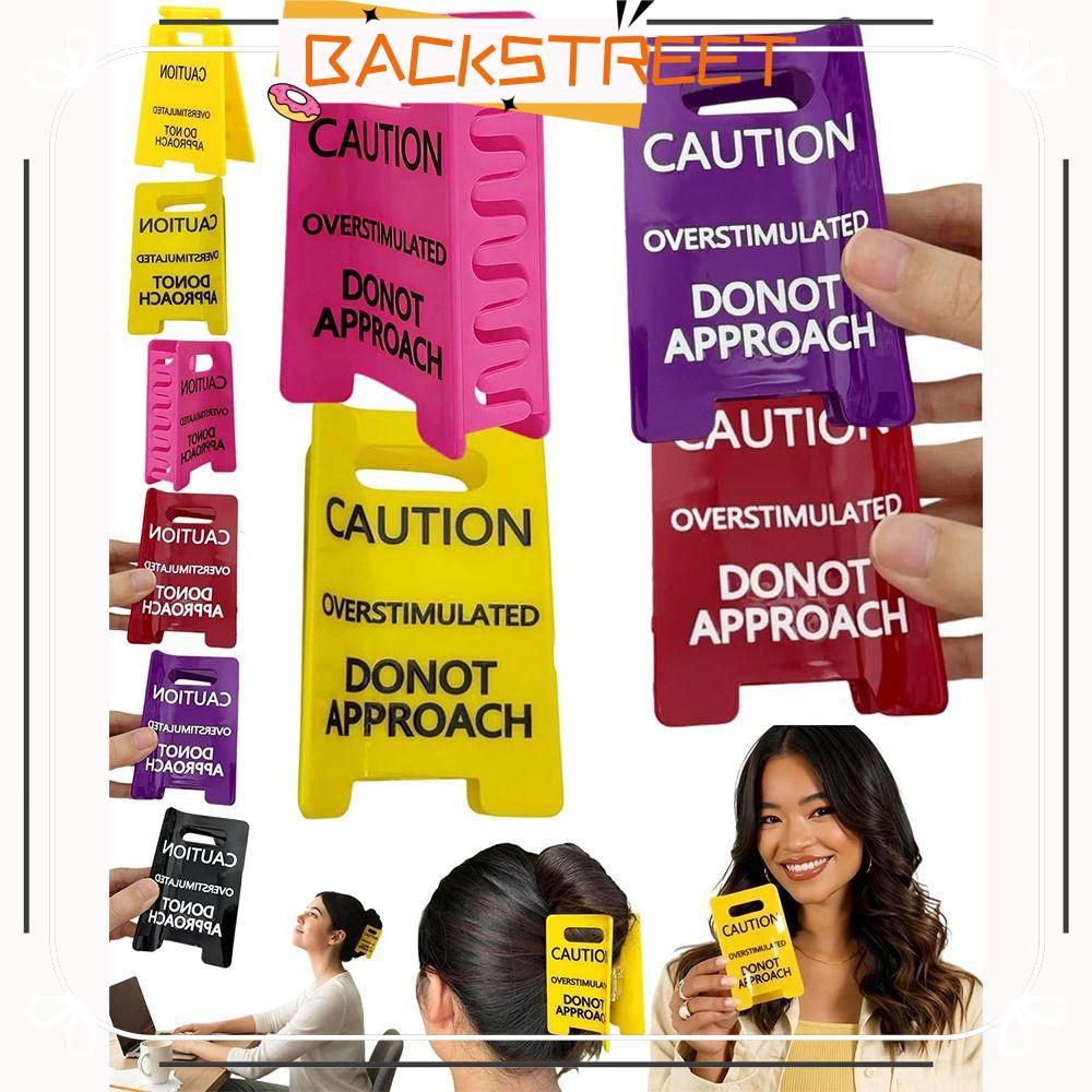 Caution Sign Claw Clip ผม, Strong Grip อุปกรณ์เสริม, Claw Clip สีเหลืองคริลลิงสำหรับหางม้า ของขวัญสำ