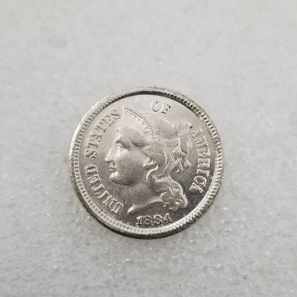 งานฝีมือโบราณ American 1884 วัสดุทองเหลือง III ทองเหลืองเงิน-Plated Silver Dollar Silver Round Colle
