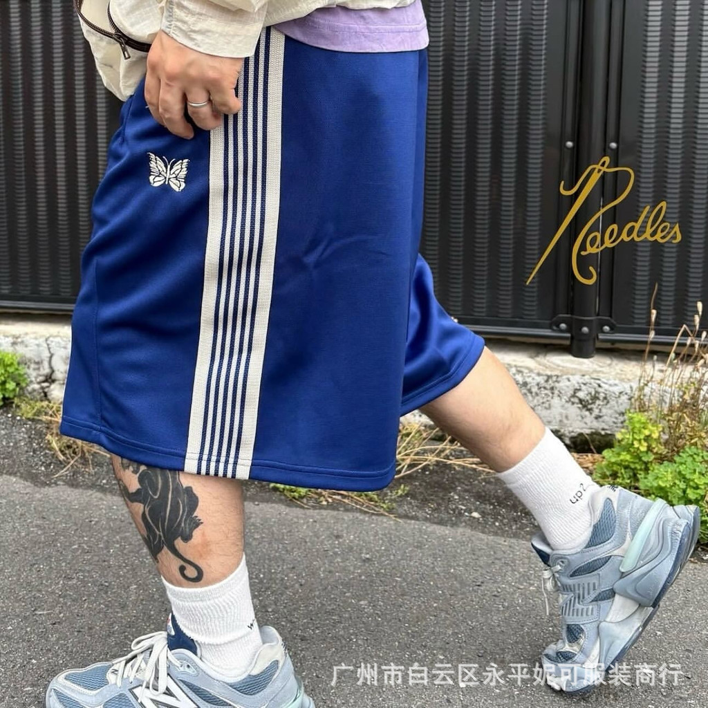 MIOT Needles Track HDshorts Butterfly Embroidered Men's Casual Wide-Leg Shorts