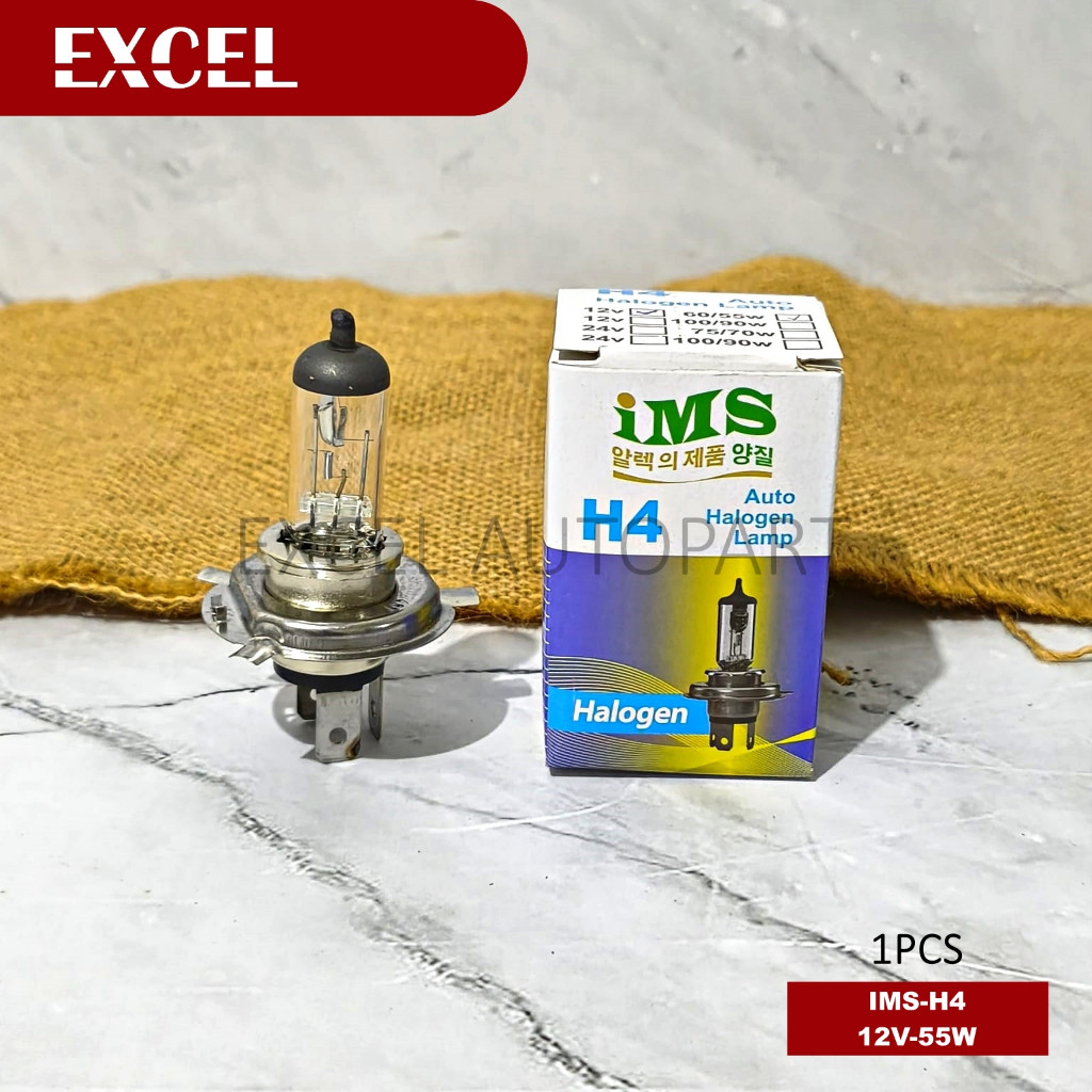 H4 12V 60/55W - H4 12V 60/55W หลอดไฟฮาโลเจนใส - IMS