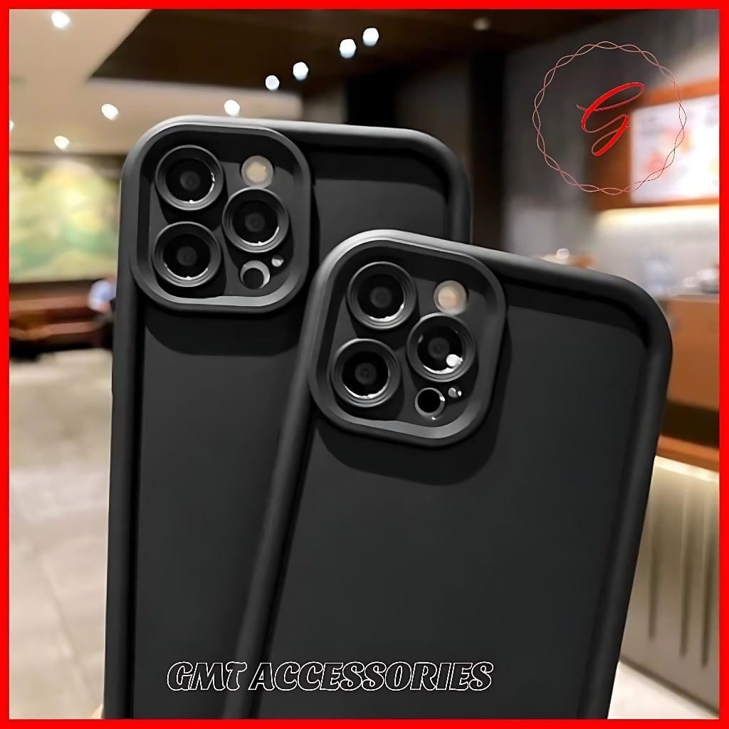 SOFTCASE MATTE ROSE สีดําเต็มรูปแบบสําหรับ IPHONE 14 14 PRO 14 PLUS 14 PRO MAX 15 PLUS 15 PRO 15 PRO