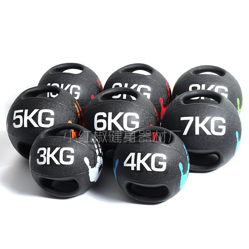 Double Ear Ball Double Grip Rubber Ball Fitness Elastic Ball การออกกําลังกายความแข็งแรงของแขนเอว Abd