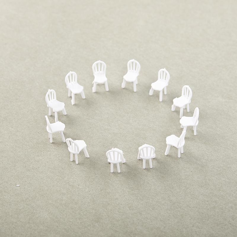 <zhuliye123> 8/10 ชิ้น 1:75 Scale Dinning Miniature เก้าอี้รุ่น Mini Dollhouse เฟอร์นิเจอร์ตกแต่ง Ni