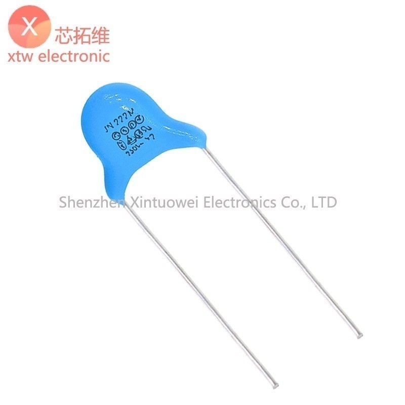 (50 ชิ้น) ความปลอดภัยระเบียบ Y Capacitor Y2 222M 250V222M 2.2NF 222PF ความปลอดภัย Capacitor P = 7.5 