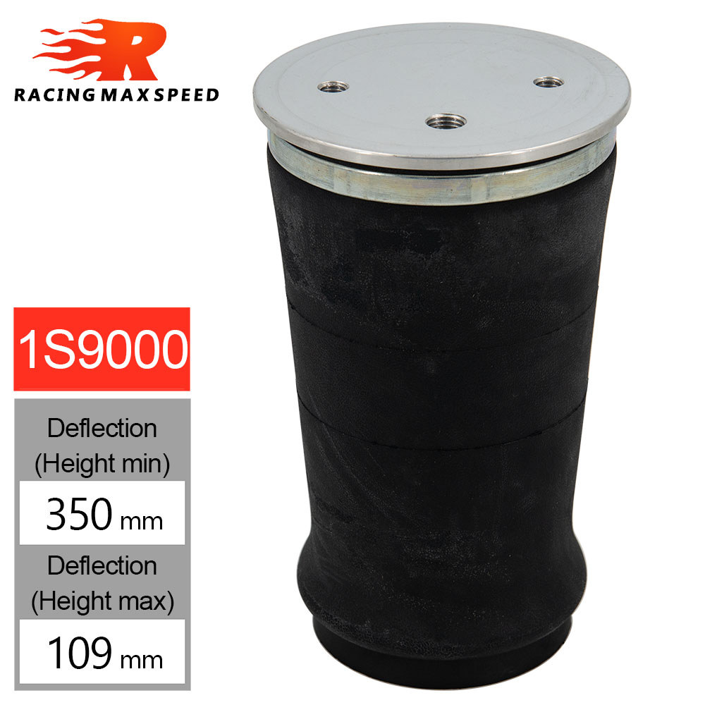 QA 1PCS 1S9000 Air Ride Springs Suspension W21-760-9000 Air เดี่ยวพอร์ตรถบรรทุกยาง Shock Absorption 