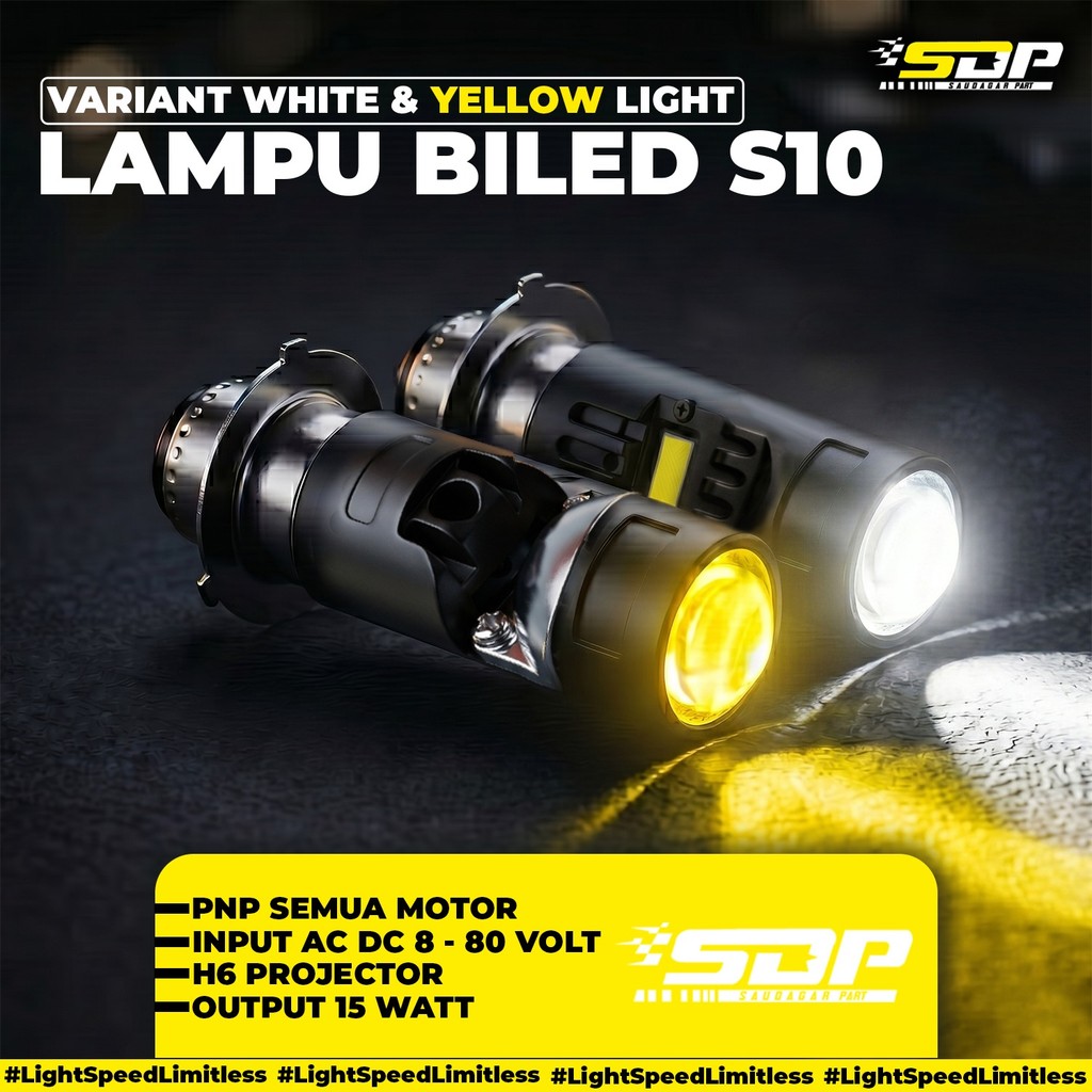 SDP S10 - H6 LED Lamp Bild Projector Super Bright Focus Motor Beat Vario Scoopy Mio Jupiter Supra