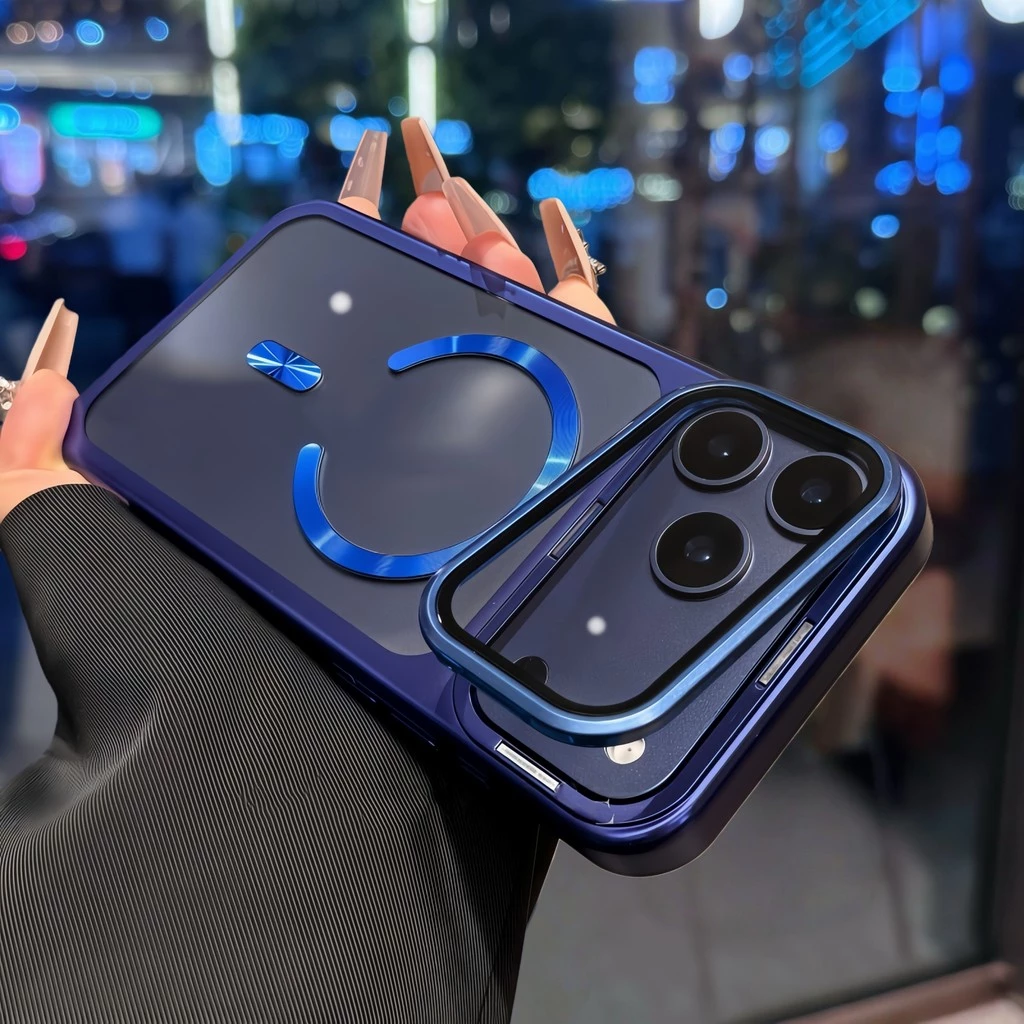 คุณภาพสูง ชุบเคสแม่เหล็กโปร่งใสสําหรับ ไอโฟน 17 มือโปร สูงสุด ป้องกันเลนส์วงเล็บกันกระแทกฝาครอบ