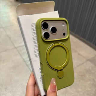 ซิลิโคนวงเล็บแม่เหล็กรวมปุ่มรวมทุกอย่างเคสของเหลวนุ่มสําหรับ ไอโฟน 17 16 15 14 โปรแม็กซ์ กันลื่นและป้องกันการตกกระแทกฝาหลัง