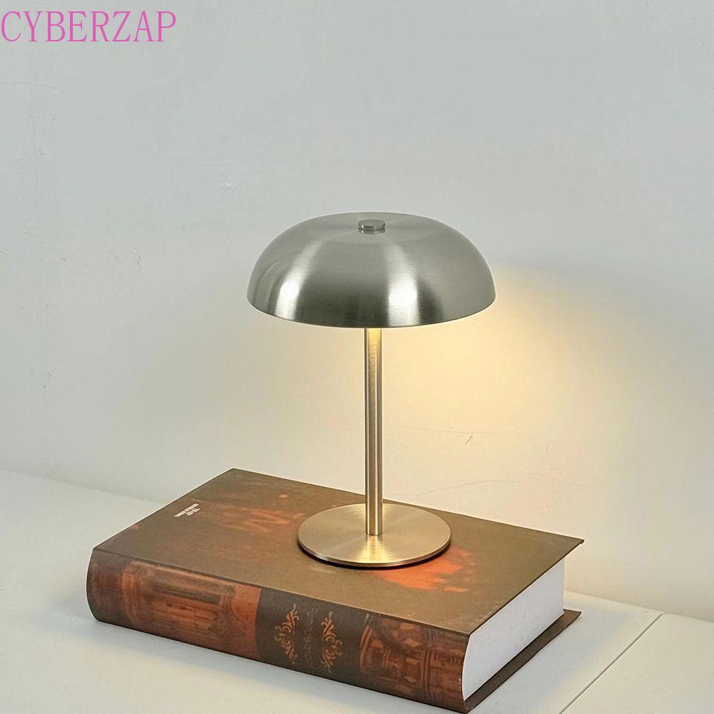 CYBERZAP โคมไฟตั้งโต๊ะเห็ด LED ปรับแสงได้ 3 สี ควบคุมสัมผัส พกพาสะดวก ใช้ข้างเตียง/สํานักงาน สไตล์ Nordic