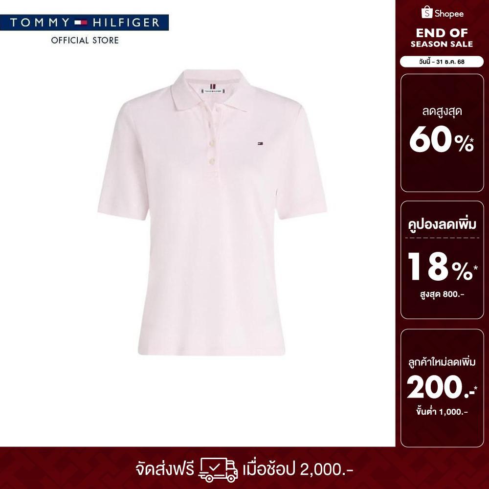 Tommy Hilfiger เสื้อโปโล ผู้หญิง รุ่น WW0WW43224 TOG - สีชมพู ทรง Regular Fit