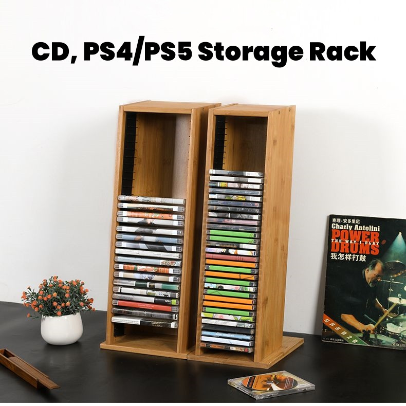 Game Disc PS4 PS5 Rack Desktop CD Rack Floor DVD Rack disc rack Large Capacity Vinyl record Storage 