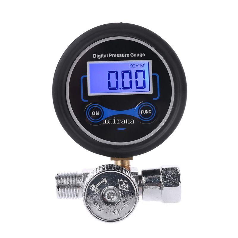 MT 1 4 เครื่องอัดอากาศดิจิตอล 200PSI BAR KPA KG CM2 เครื่องวัดความดัน