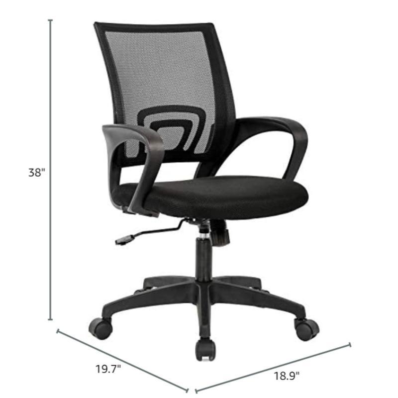 Woodpanda (พร้อมส่ง) เก้าอี้ออฟฟิศ พร้อมส่ง ราคาถูก ของใช้ในสำนักงาน สีดำ